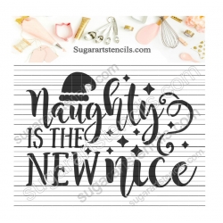 Christmas stencil Naughty...