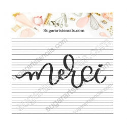 Cookie stencil French Merci...