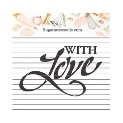 With love cookie stencil...