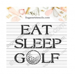 Golf cookie stencil words...