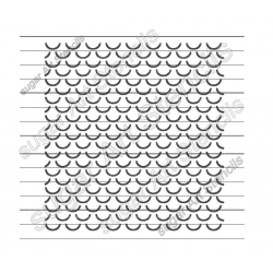 Fish scales cookie stencil...