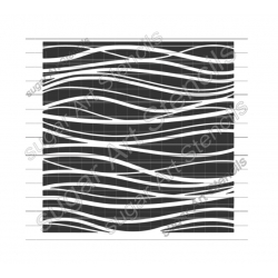 Cookie stencil waves curved...