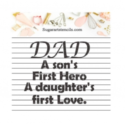 Father's Day cookie stencil...