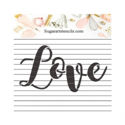 Love word cookie stencil...