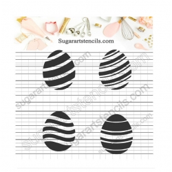 Easter eggs cookie stencil...