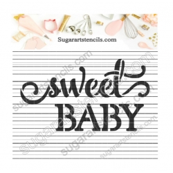Words Cookie stencil baby...