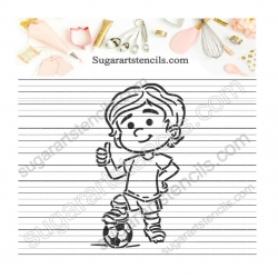 Soccer PYO Cookie stencil...