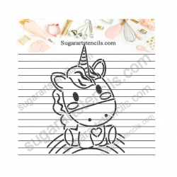 Unicorn PYO cookie Stencil...