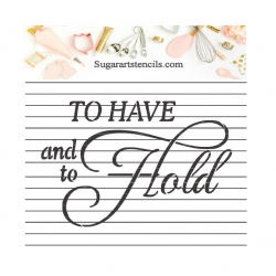 To have and to hold wedding...