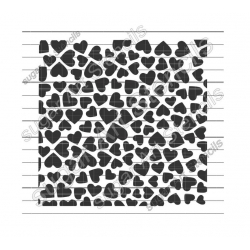 Hearts cookie stencil...