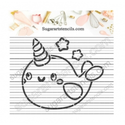 Narwhal PYO cookie stencil...