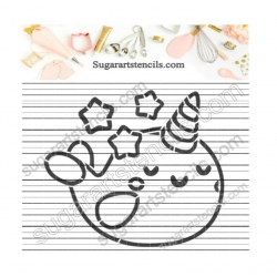 Narwhal PYO cookie stencil...