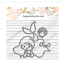 Mermaid PYO cookie stencil...