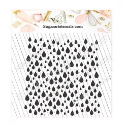 Raindrops stencil NB700207