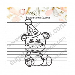 Birthday Hippo PYO cookie...