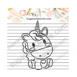 Unicorn PYO cookie Stencil...