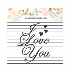 I Love You cookie stencil...