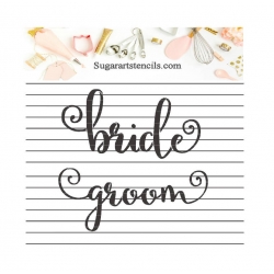 Bride Groom wedding stencil...