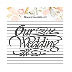 Our wedding cookie stencil...