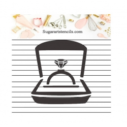 Wedding ring cookie stencil...