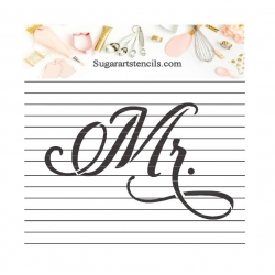 Wedding MR. cookie stencil...