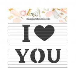 I Love You cookie stencil...