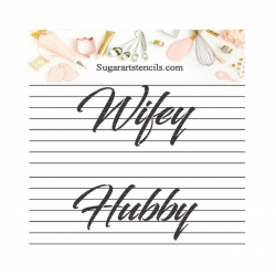 Wifey Hubby cookie stencil...