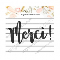 Cookie stencil French Merci...