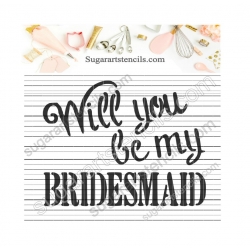 Wedding cookie stencil Will...