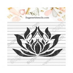 Lotus flower cookie stencil...