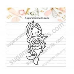 Mermaid PYO cookie Stencil...