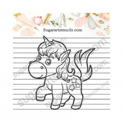 PYO Cookie stencil unicorn...