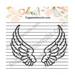 Cookie stencil angel wings...