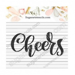 Hand lettered cheers word...
