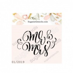 Wedding cookie stencil hand...