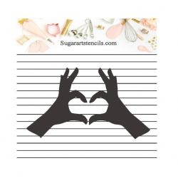 Love hands cookie stencil C501