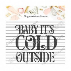 Christmas words baby it's...