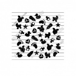 Baby cookie stencil pattern...