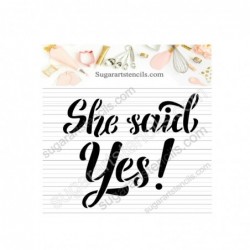 Wedding cookie stencil She...