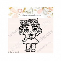 Doll PYO cookie stencil AV0093