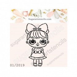 Doll PYO cookie stencil...
