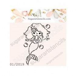Mermaid PYO cookie stencil...