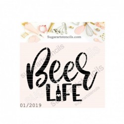 Beer life cookie stencil...