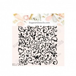 Swirls cookie Stencil...