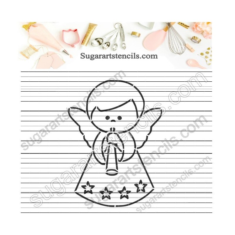 Christmas Angel Stencil