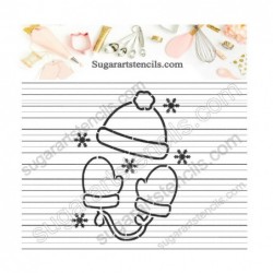 Winter PYO cookie Stencil...