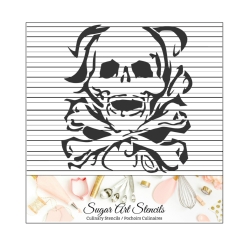 Skull cookie stencil JN0042