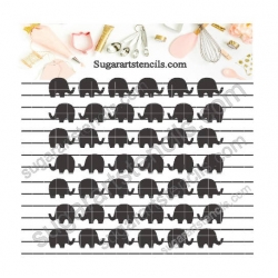 Elephants cookie stencil...