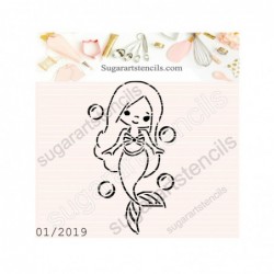 Mermaid PYO cookie stencil...