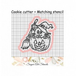 Halloween cat in a pumpkin...